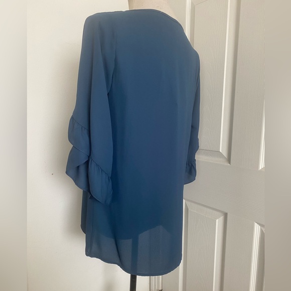 Joseph Ribkoff Nightfall Ruffled Tulip Sleeve Top - Picture 8 of 12